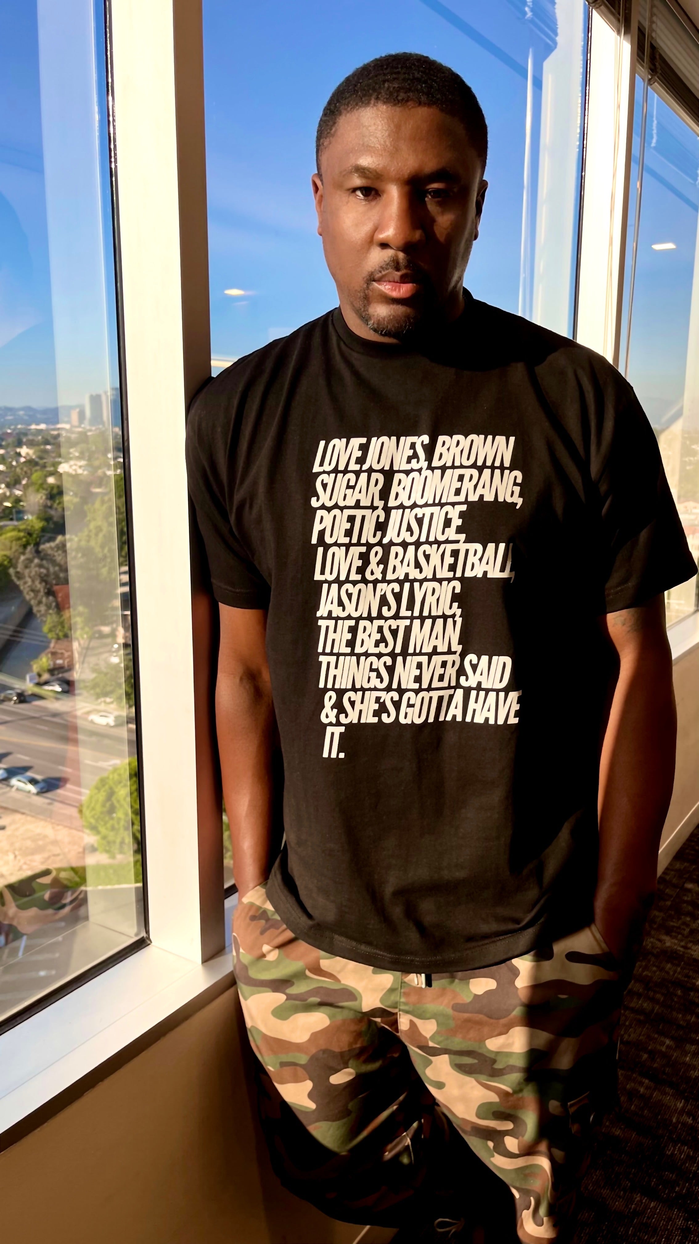 Creatively Wealthy Classic Black Cinema T-shirt: LOVE EDITION