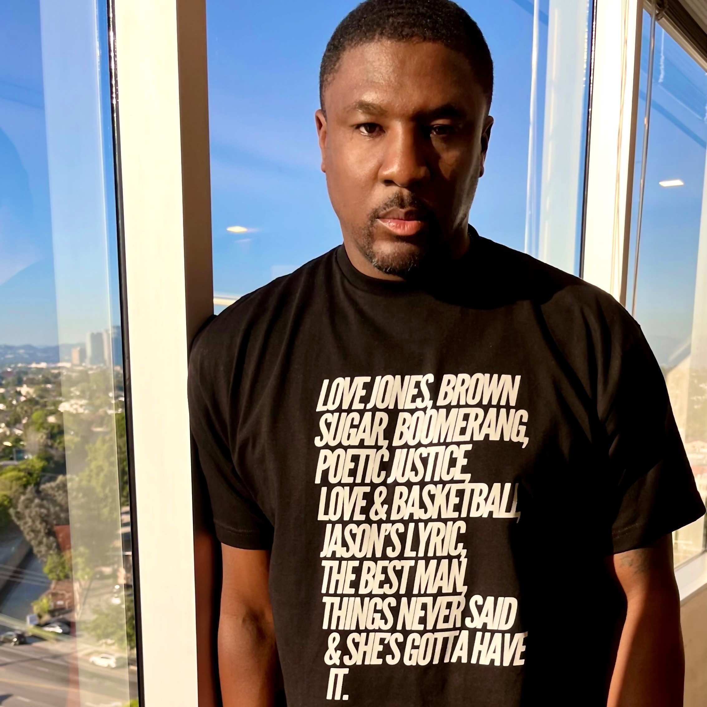 Creatively Wealthy Classic Black Cinema T-shirt: LOVE EDITION