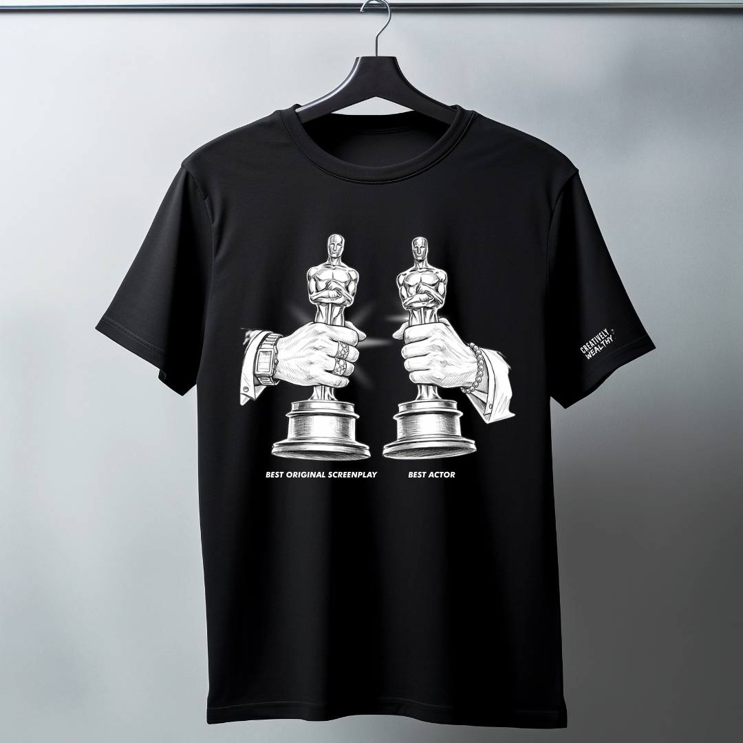 CREATIVELY WEALTHY OSCAR WINS T-SHIRT