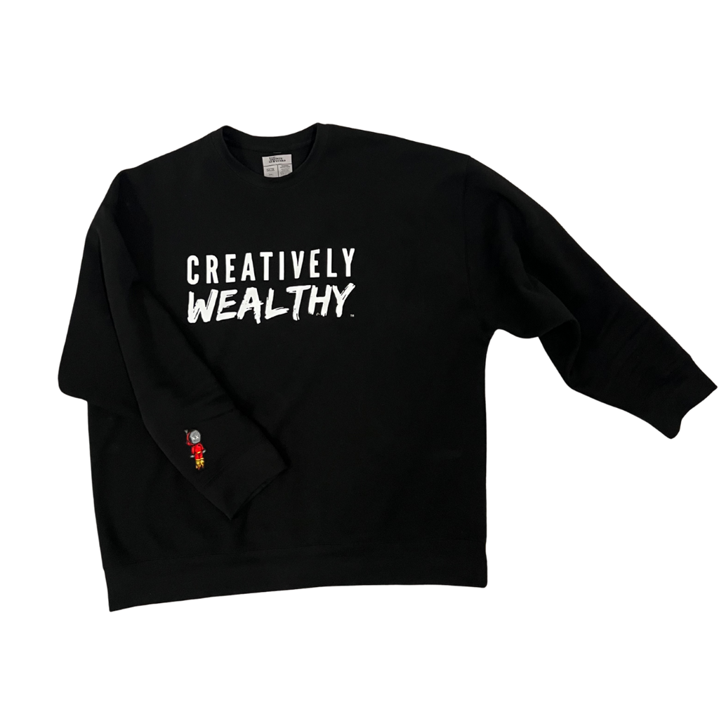 Creatively Wealthy Black Crewneck