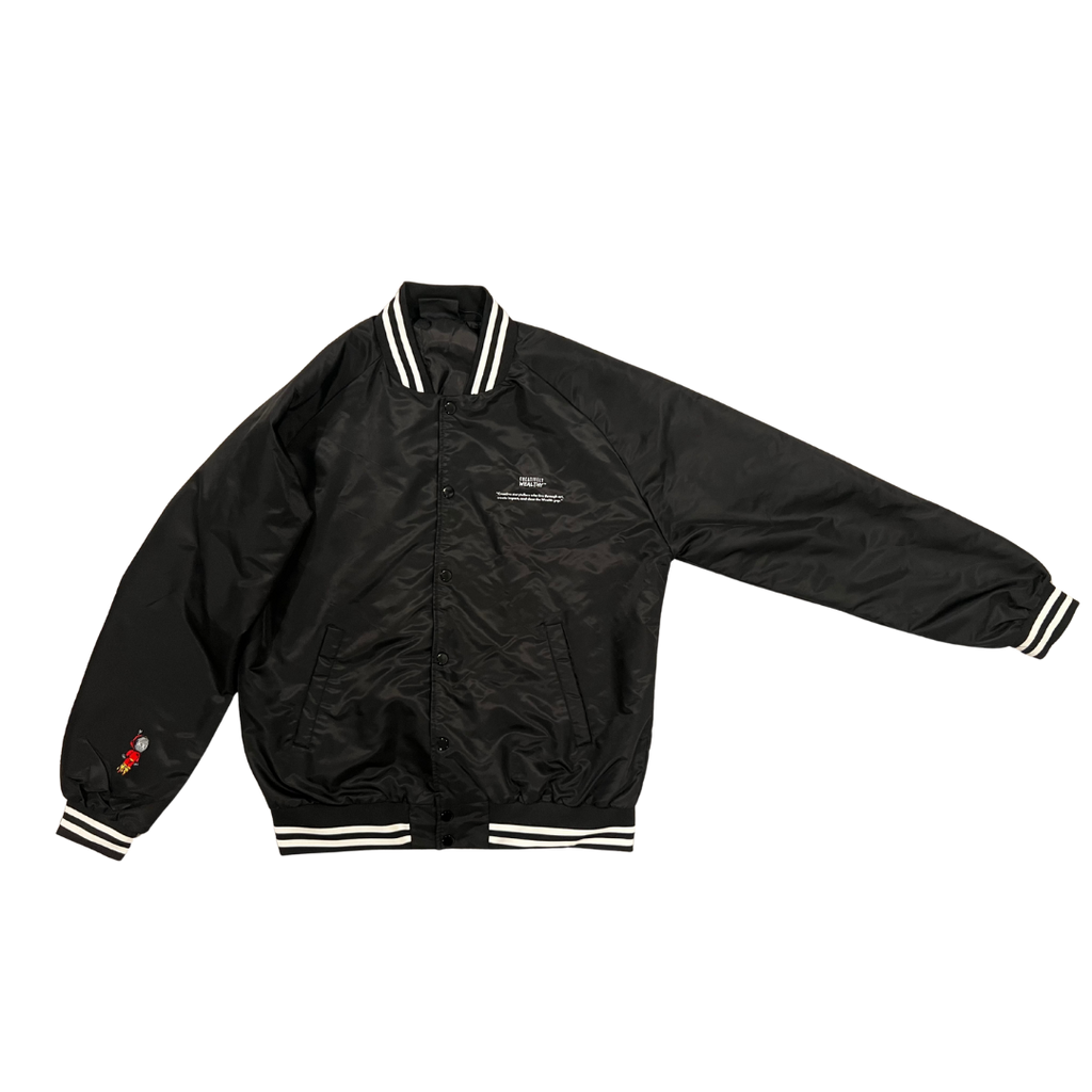 Creatively Wealthy Black Nylon Crew Jacket
