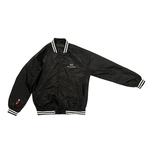 Creatively Wealthy Black Nylon Crew Jacket